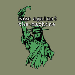 Свитшот хлопковый мужской Rage Against - statue of liberty, цвет: авокадо — фото 2