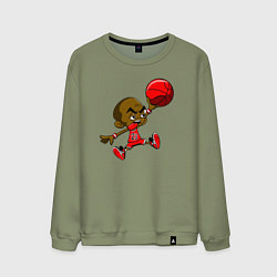 Свитшот хлопковый мужской Baby Jordan, цвет: авокадо