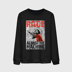 Свитшот хлопковый мужской RATM - curly vocalist, цвет: черный