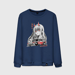 Свитшот хлопковый мужской Nissan Silvia S15 Drift Zero Two, цвет: тёмно-синий