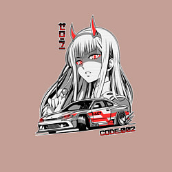 Свитшот хлопковый мужской Nissan Silvia S15 Drift Zero Two, цвет: пыльно-розовый — фото 2