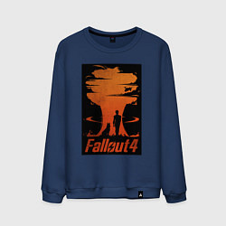 Свитшот хлопковый мужской Fallout 4 dog, цвет: тёмно-синий