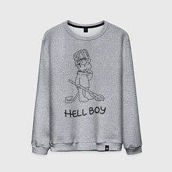 Свитшот хлопковый мужской Bart hellboy Lill Peep, цвет: меланж