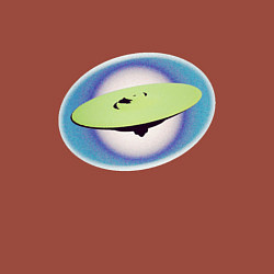 Свитшот хлопковый мужской НЛО в космосе, цвет: кирпичный — фото 2