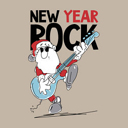 Свитшот хлопковый мужской New year - rock, цвет: миндальный — фото 2