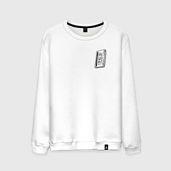 Свитшот хлопковый мужской Кассета сохранения, цвет: белый