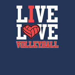 Свитшот хлопковый мужской Жить и любить волейбол, цвет: тёмно-синий — фото 2