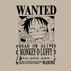 Свитшот хлопковый мужской Первая листовка Луффи Ван Пис, цвет: миндальный — фото 2