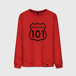 Свитшот хлопковый мужской Depeche Mode - 101 Route 66, цвет: красный