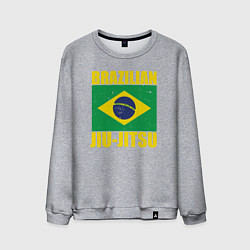 Свитшот хлопковый мужской Brazilian jiu-jitsu, цвет: меланж