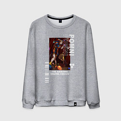 Свитшот хлопковый мужской Радостная Помни Удивительный цифровой цирк, цвет: меланж