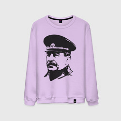Свитшот хлопковый мужской Сталин в фуражке, цвет: лаванда