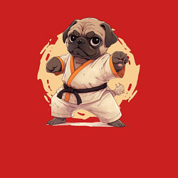 Свитшот хлопковый мужской Карате мопс, цвет: красный — фото 2