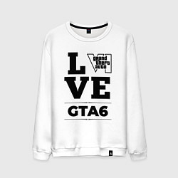 Свитшот хлопковый мужской GTA6 love classic, цвет: белый