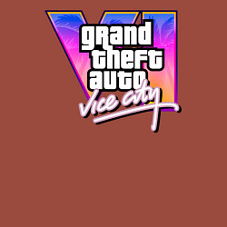 Свитшот хлопковый мужской Gta 6 vice city, цвет: кирпичный — фото 2