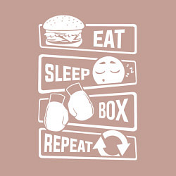 Свитшот хлопковый мужской Еда сон бокс, цвет: пыльно-розовый — фото 2