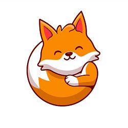 Свитшот хлопковый мужской Orange fox, цвет: белый — фото 2