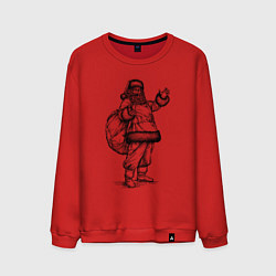 Свитшот хлопковый мужской Santa, цвет: красный