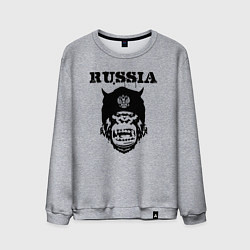 Свитшот хлопковый мужской Russian gorilla, цвет: меланж