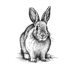 Свитшот хлопковый мужской Заяц спереди, цвет: белый — фото 2