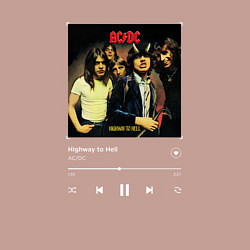 Свитшот хлопковый мужской Highway to hell - AC DC, цвет: пыльно-розовый — фото 2