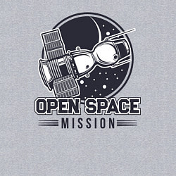 Свитшот хлопковый мужской Миссия открытый космос, цвет: меланж — фото 2