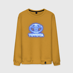 Свитшот хлопковый мужской Toyota neon, цвет: горчичный