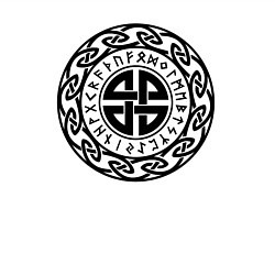 Свитшот хлопковый мужской Символ узел защиты воина, цвет: белый — фото 2