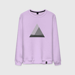Свитшот хлопковый мужской Минималистичные треугольники, цвет: лаванда