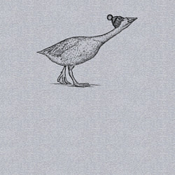 Свитшот хлопковый мужской Гусь в шапке атакует, цвет: меланж — фото 2