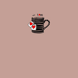 Свитшот хлопковый мужской Only love, цвет: пыльно-розовый — фото 2