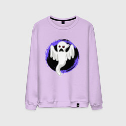 Свитшот хлопковый мужской Мультяшное привидение, цвет: лаванда