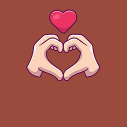 Свитшот хлопковый мужской Сердечки позитива, цвет: кирпичный — фото 2