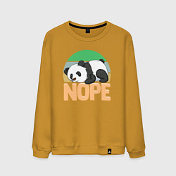 Свитшот хлопковый мужской Panda nope, цвет: горчичный