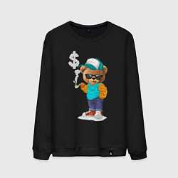 Мужской свитшот Плюшевый медведь с трубкой