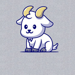 Свитшот хлопковый мужской Козлёнок, цвет: меланж — фото 2