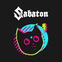 Свитшот хлопковый мужской Sabaton rock star cat, цвет: черный — фото 2