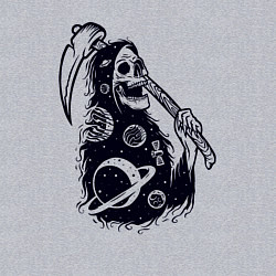 Свитшот хлопковый мужской Космическая смерть, цвет: меланж — фото 2