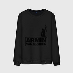 Свитшот хлопковый мужской Armin van buuren, цвет: черный