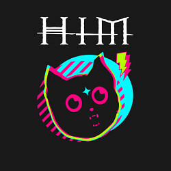 Свитшот хлопковый мужской HIM rock star cat, цвет: черный — фото 2