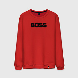 Свитшот хлопковый мужской Boss по английски, цвет: красный