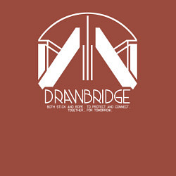 Свитшот хлопковый мужской Drawbridge logo death stranding 2, цвет: кирпичный — фото 2