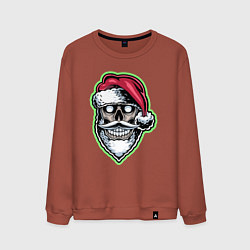 Свитшот хлопковый мужской Dead Santa, цвет: кирпичный
