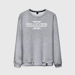 Свитшот хлопковый мужской Helldivers 2: Logo, цвет: меланж