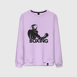 Свитшот хлопковый мужской Бокс хук, цвет: лаванда