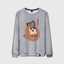 Свитшот хлопковый мужской Тамагочи Почита, цвет: меланж