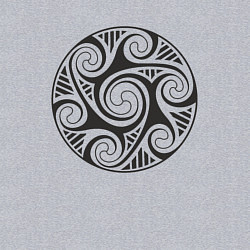 Свитшот хлопковый мужской Круглый кельтский узор, цвет: меланж — фото 2