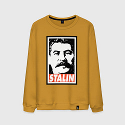 Свитшот хлопковый мужской USSR Stalin, цвет: горчичный