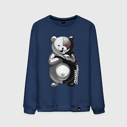 Свитшот хлопковый мужской Монокума - Danganronpa, цвет: тёмно-синий