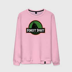 Свитшот хлопковый мужской Тоторо дух леса, цвет: светло-розовый